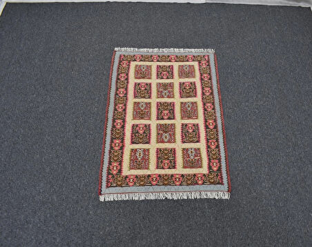 Zehra Abla Halı El Dokuma Otantik Pastel Naif İran Sine Yün Kilim 4893