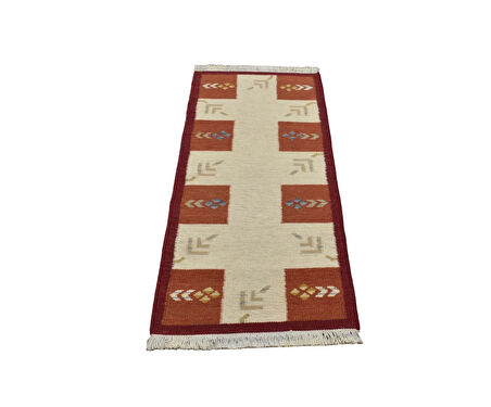 Zehra Abla Halı Yeni El Dokuma Modern Tarz Özel Tasarım Yolluk Yün Kilim 4952