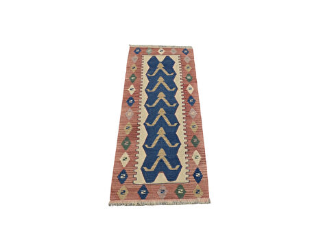 Zehra Abla Halı El Dokuma Otantik Batı Anadolu Mini Yolluk Yün Kilim 4953