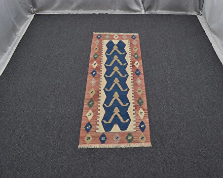 Zehra Abla Halı El Dokuma Otantik Batı Anadolu Mini Yolluk Yün Kilim 4953