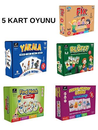 5TANE KART OYUNU Dikkat - Odaklanma - Hız - Hafıza