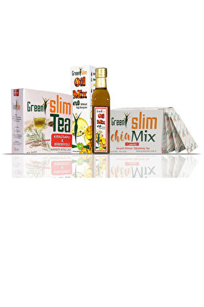 Mix Çay-toz-yağ 3'lü Destek Set Chia Lı Detox Detoks Set2