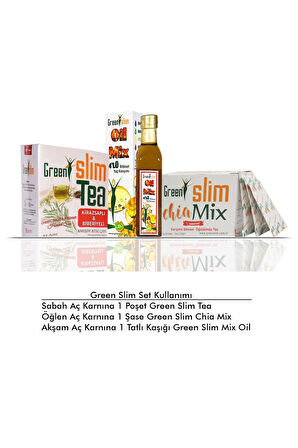 Mix Çay-toz-yağ 3'lü Destek Set Chia Lı Detox Detoks Set2