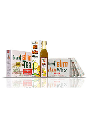 Mix Çay-toz-yağ 3'lü Destek Set Chia Lı Detox Detoks Set2
