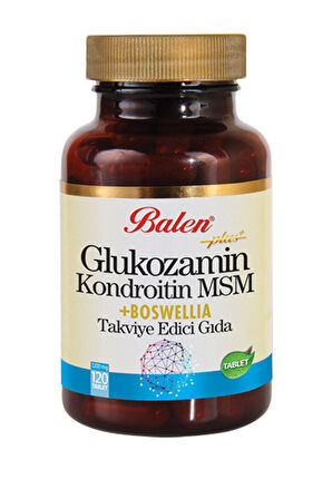 Balen Glukozamin & Kondroitin & Msm & Boswellia (Akgünlük) Tablet Takviye Edici Gıda 120 Tablet Glukosamin