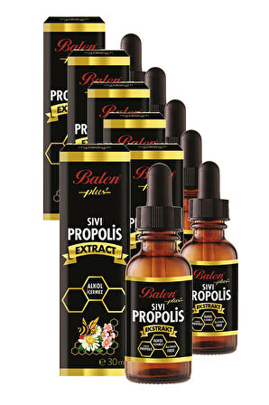 6 Adet Balen Propolis Ekstraktı Su Bazlı Damla 30 ml. x 6 ad.