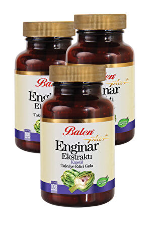 3 Kutu Enginar Plus Ekstraktı Kapsül 820 mg x 100 Kapsül