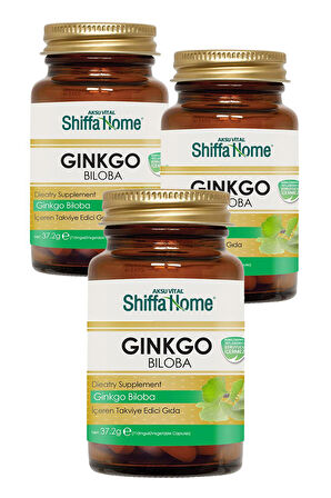 3 Kutu Shiffa Home Ginkgo Biloba 60 Kapsül Aksu Vital Ginko Biloba Kapsül