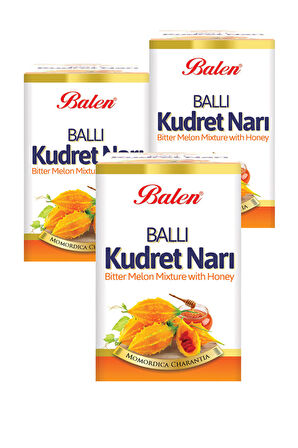 3 Kutu Balen Ballı Kudret Narı Macunu 210 Gr Kudret Narı Macunu