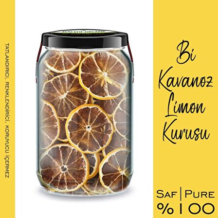 Limon Kurusu Bi Kavanoz 660 cc. Cam Kavanozda Saf Katkısız Limon Cipsi Kurutulmuş Limon Dried Lemon