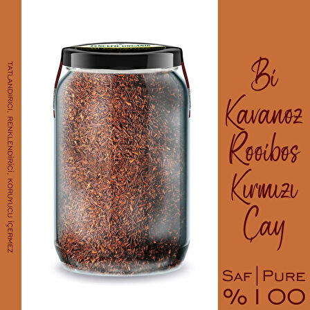 Kırmızı Çay Rooibos Bi Kavanoz 660 cc. Cam Kavanozda Saf Katkısız Rooibos Roibos Roybos Pure Red Tea