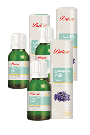 3 Kutu Balen Lavanta Yağı 20 Ml Bitkisel Uçucu Yağ Lavanta