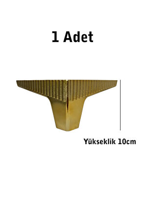 Kanepe Koltuk Tv Ünitesi Konsol Yükseltme Zenit Model Plastik Ayak 10 Cm Gold Renk 1 Adet