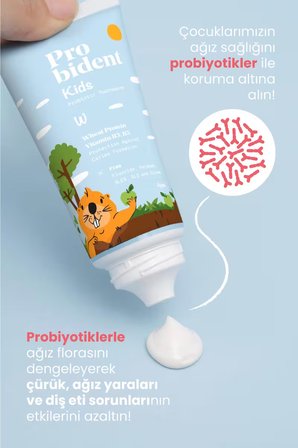 Probident Aktif Probiyotikli Zerdeçal Özüt Ilaveli Doğal Şeftali Aromalı Kids Tanışma Paketi