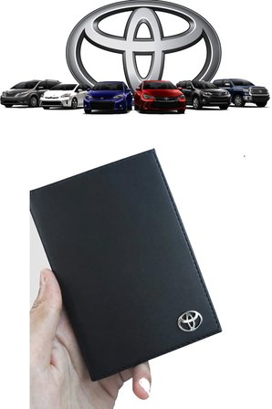 Metal Toyota Logolu Deri Ruhsat Kabı Cüzdanı Kılıfı Ruhsatlık METAL LOGO