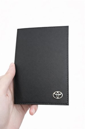 Metal Toyota Logolu Deri Ruhsat Kabı Cüzdanı Kılıfı Ruhsatlık METAL LOGO