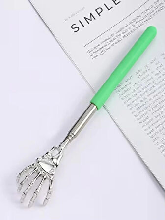 Teleskopik Sırt Kaşıyıcı 21-57 cm  Masaj Aparatı Silikon Tutma Metal Parmak Başlık