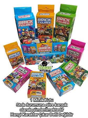 BRICK FIGURES Süper Mini Figür 1 Adet Funny Models 5 Yaş Üzeri Hediye Paketli Oyuncak-Şeker Hediyeli