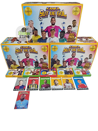 Kanka Şut ve Gol Yeni Sezon Transferler 10 Mini Kutu 60 Futbolcu Kartı 10 Sticker Hediye Seti