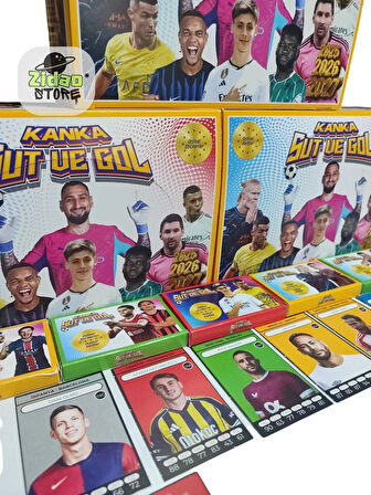Kanka Şut ve Gol Yeni Sezon Transferler 10 Mini Kutu 60 Futbolcu Kartı 10 Sticker Hediye Seti