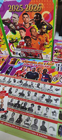 Süperler Ligi Dünya Yıldızları 2025-2026 60 Kart 60 Sticker 10 Kutu 2 Albüm + Sürpriz Hediye