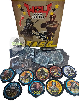 WOLFTEAM Diriliş Tasoları 20 Adet | Hediye Paketli + Mini Sürpriz Oyuncak ve Şeker Hediyesi