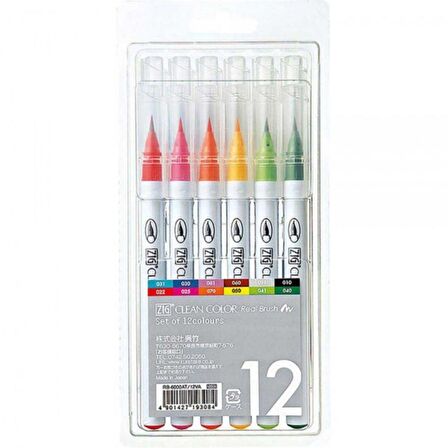 Zig Rb-6000At Clean Color Real Brush Pen 12'li Set