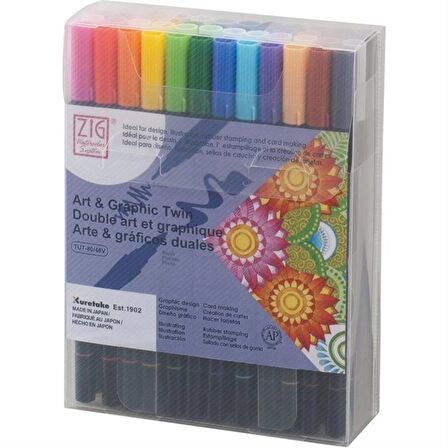 Zig Art Graphıc Twin 48'li Çift Uçlu Grafik Kalem Seti