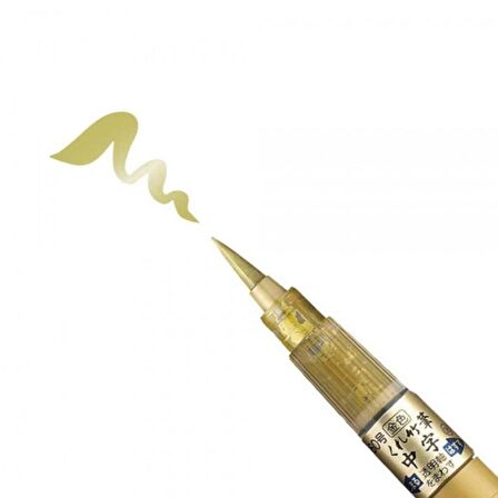Zig Cartoonist Brush Pen Gold Chu Ji - Altın Kalem