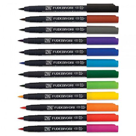 Zig Fudebiyori Brush Pen Cbk-55N/12V 12'li Set