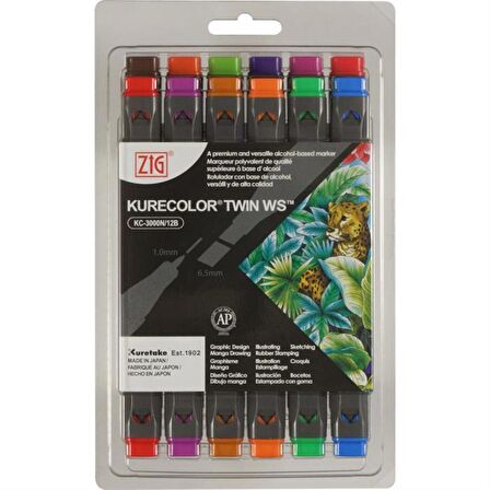 Zig Kurecolor Twin Ws 12'li Marker Seti Brilliant Colors