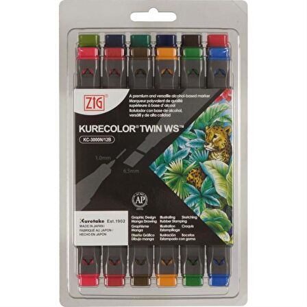 Zig Kurecolor Twin Ws 12'li Marker Seti Deep Colors