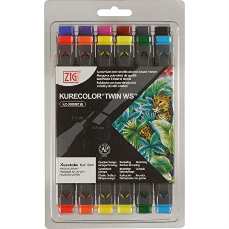 Zig Kurecolor Twin Ws 12'li Marker Seti Natural Colors