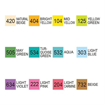 Zig Kurecolor Twin Ws 12'li Marker Seti Natural Colors