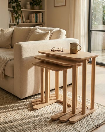 CMDWOOD Zigon Sehpa 3'lü Set Rota