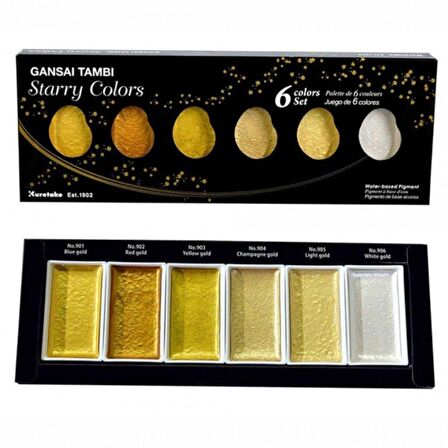 Zig Watercolour Gansai Tambi Sulu Boya 6'lı Set Starry Colors