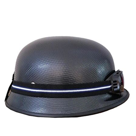 Sway Nazi Model Uv 400 Korumalı Gözlüklü Miğfer Yarım Motosiklet Kaskı S Beden