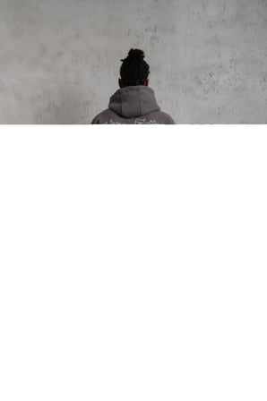 Erkek 3 İplik Pamuklu Kapüşonlu Baskılı Cepli Oversize Sweatshirt Hoodie - Gri
