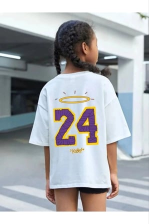 Çocuk Unisex Baskılı T-shirt - Beyaz