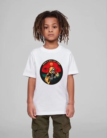 Çocuk Unisex Baskılı T-shirt - Beyaz