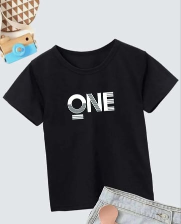Erkek Çocuk Baskılı T-shirt - Siyah
