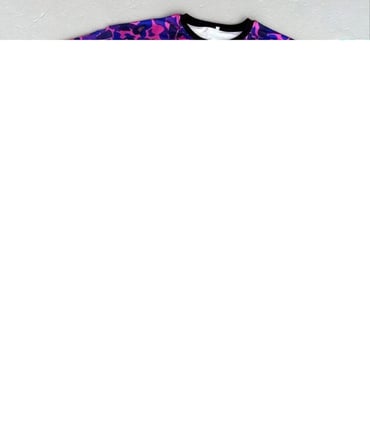 Unisex Çocuk Dijital Baskılı Şortlu Alt-üst Takım - Mor
