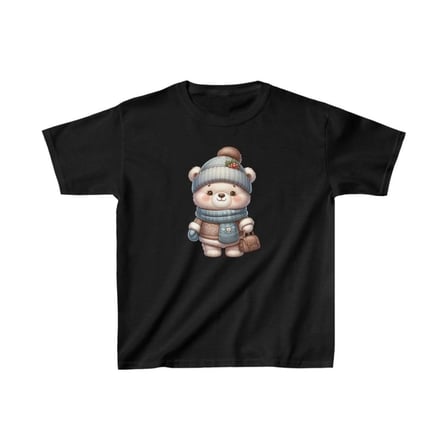 Unisex Çocuk Baskılı T-shirt - Siyah