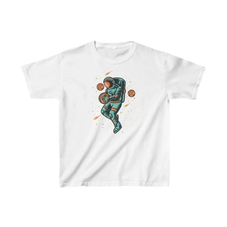 Unisex Çocuk Baskılı T-shirt - Beyaz