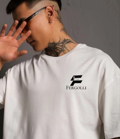 Erkek Kısa Kol Yazlık Tişört Bisiklet Yaka Baskılı Oversize T-shirt - Beyaz