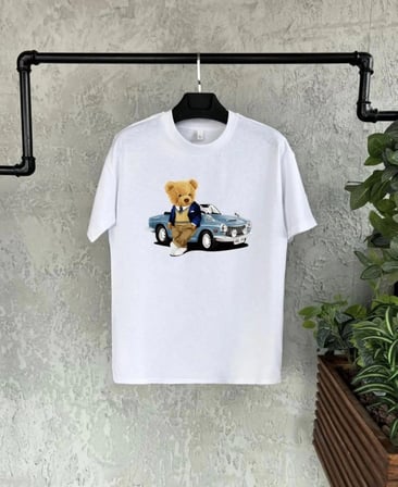 Unisex Çocuk Baskılı T-shirt - Beyaz