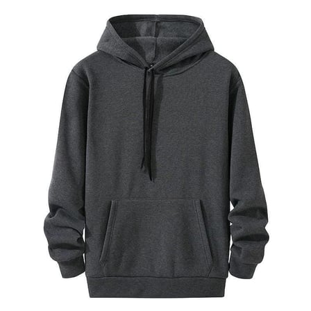 Kadın Kapüşonlu Kanguru Cepli 3 İplik Pamuklu Oversize Hoodie Sweatshirt - Füme