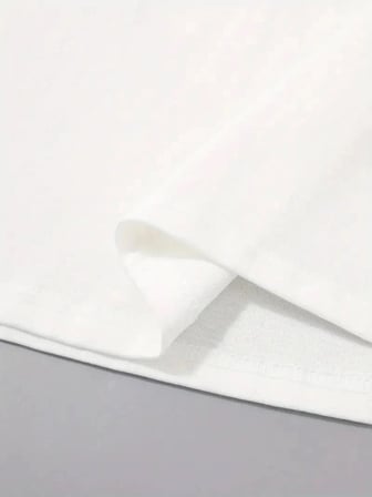 Erkek Kısa Kol Yazlık Tişört Bisiklet Yaka Palmiye Baskılı T-shirt - Beyaz