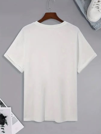 Erkek Kısa Kol Yazlık Tişört Bisiklet Yaka Palmiye Baskılı T-shirt - Beyaz