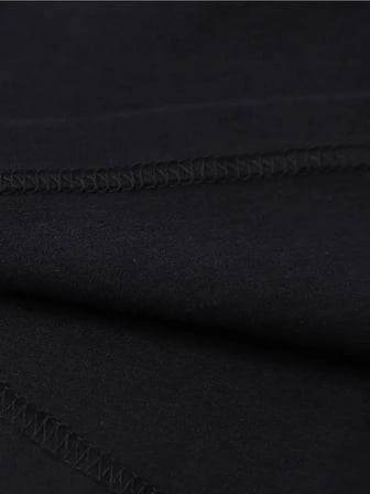 Erkek Baskılı T-shirt Kısa Kol Bisiklet Yaka Regular Fit Rahat Kalıp Tişört - Siyah